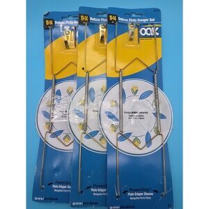 OOK Deluxe Plate Hanger Set 10-14 Inches Hangs Up to 30 Lbs 50472 New Lot Of 3